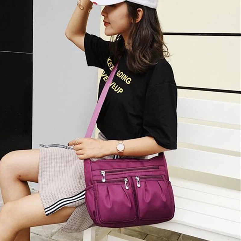 Women's Waterproof Nylon Crossbody Shoulder Bag