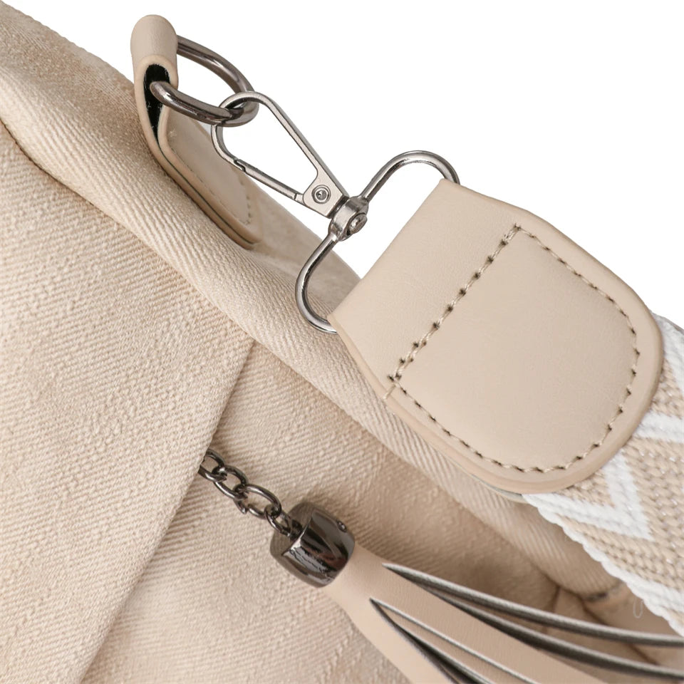 Women's PU Leather Backpack - Large Capacity Fashion Daypack with Tassel
