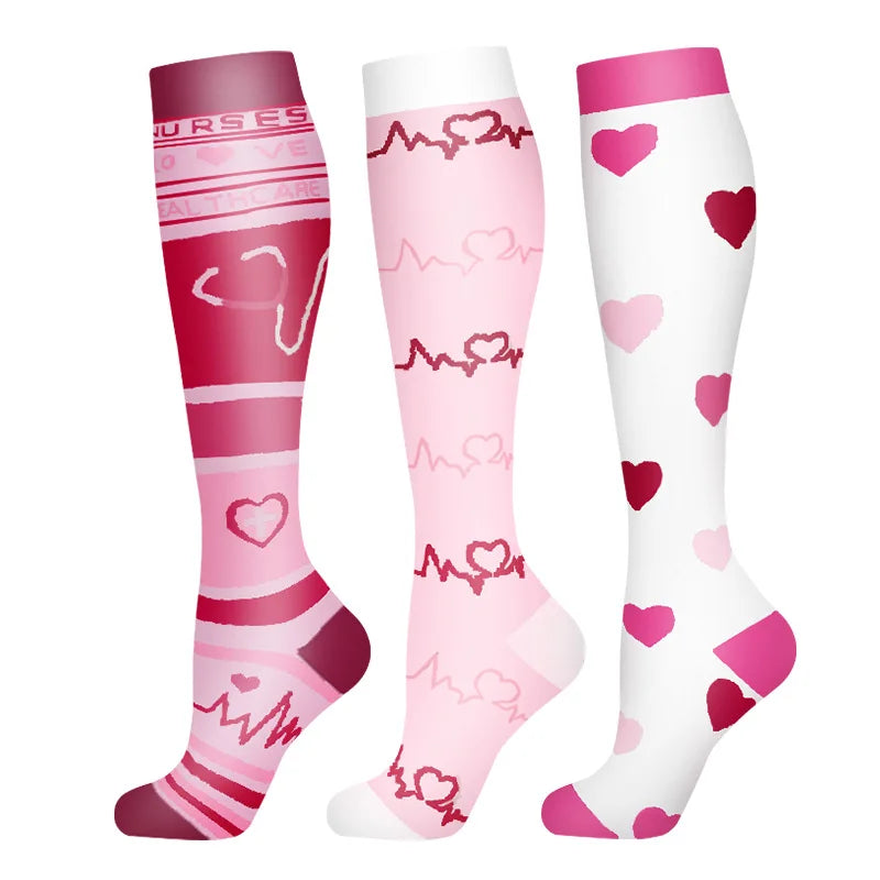 3-Pack Knee High Compression Socks 30mmHg - Sports, Medical & Travel