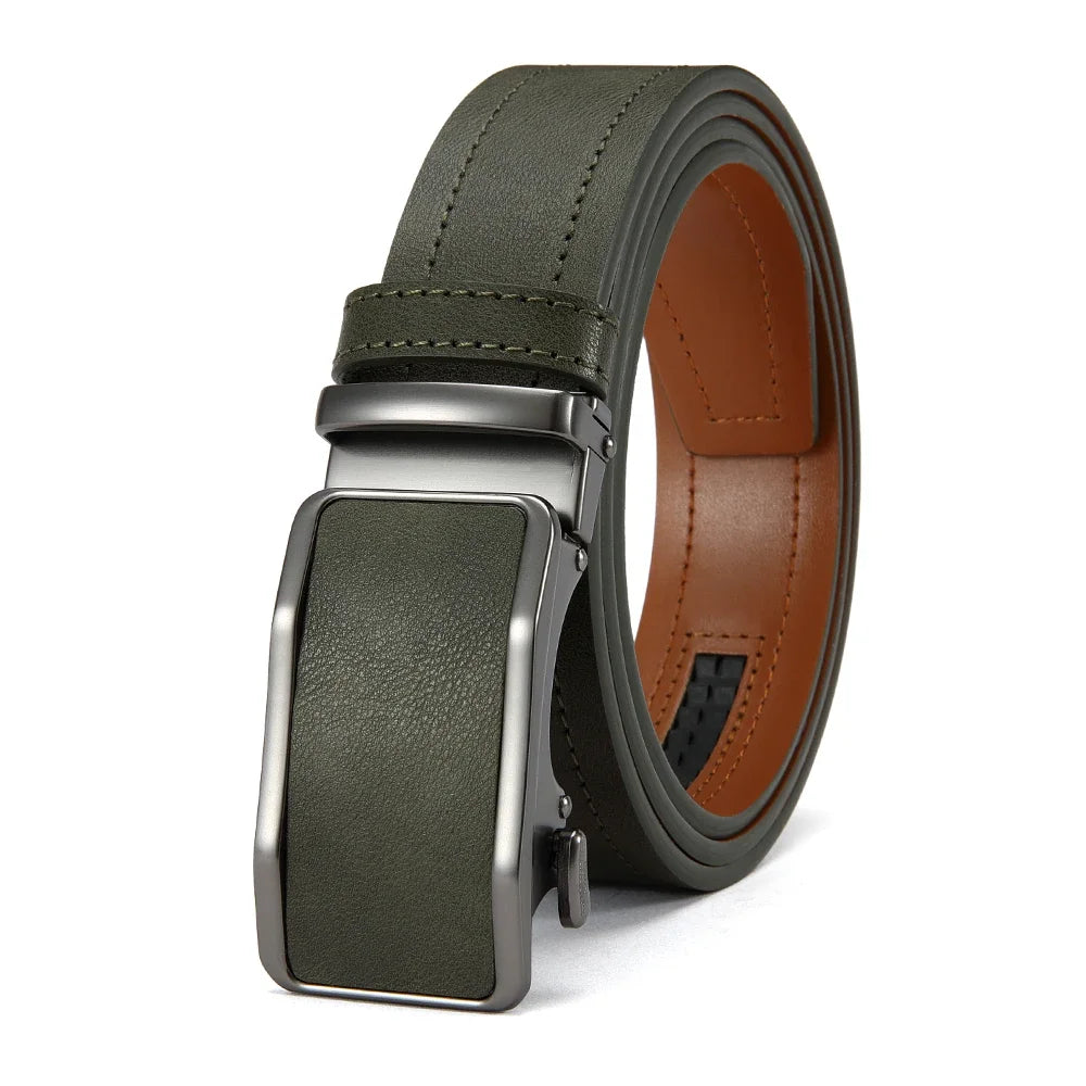 Men's Ratchet Automatic Buckle Leather Belt
