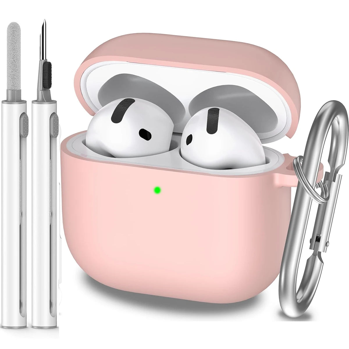 AirPods 4 Case (2024) - Military Grade Silicone with Keychain, 12 Colors
