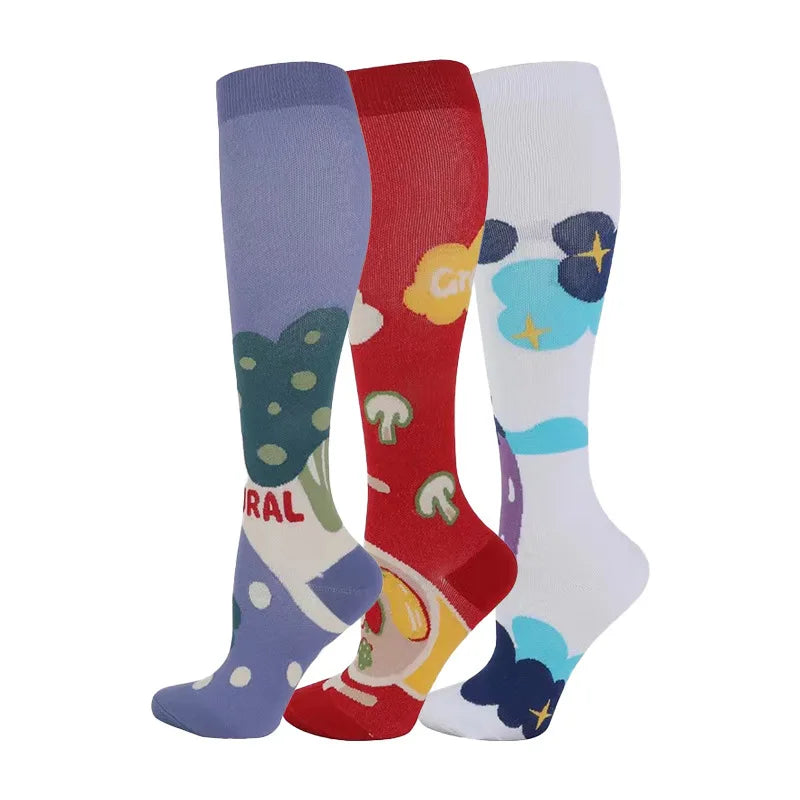 3-Pack Knee High Compression Socks 30mmHg - Sports, Medical & Travel