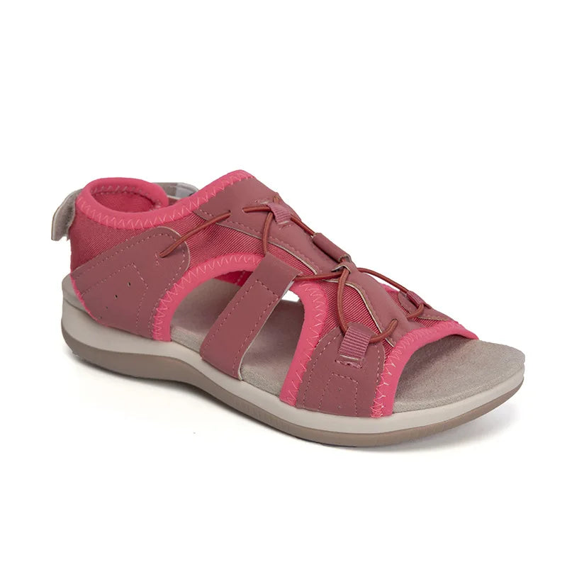 Women's Peep-Toe Flat Beach Sandals