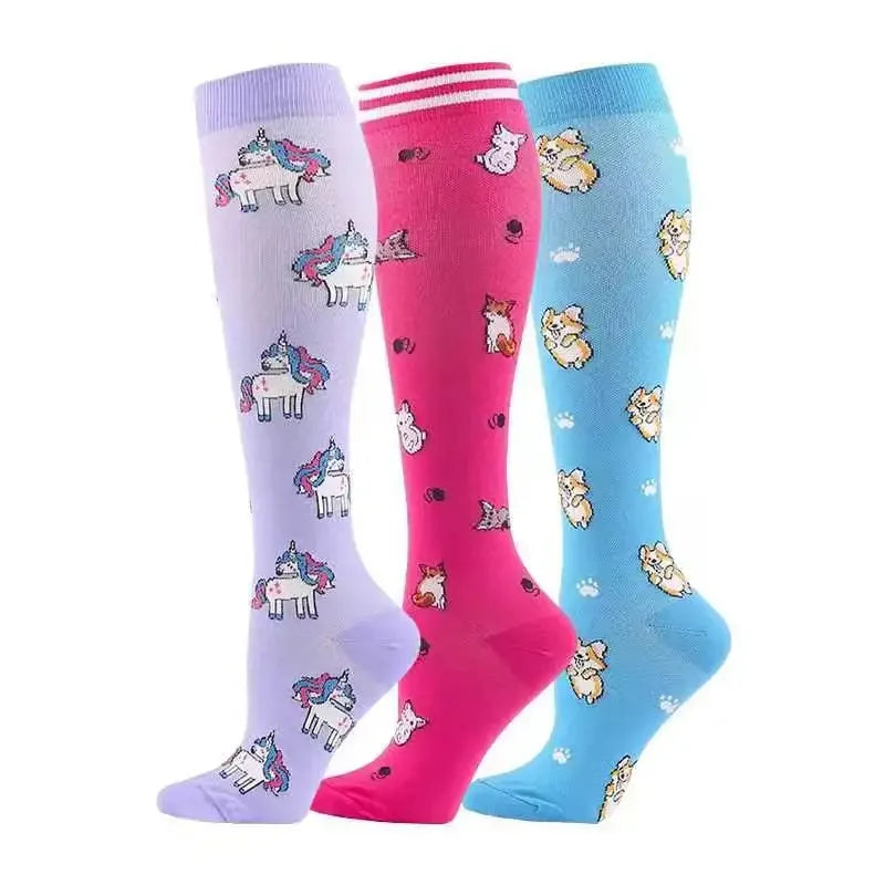 3-Pack Knee High Compression Socks 30mmHg - Sports, Medical & Travel