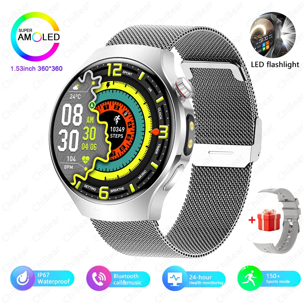 ChiBear Smartwatch - Bluetooth Calling, IP68, Heart Rate, 150+ Sports Modes
