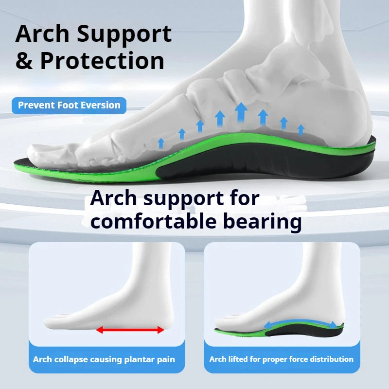 Sports Arch Support Insoles — Shock Absorption, Anti-Slip & Breathable | EU35–46