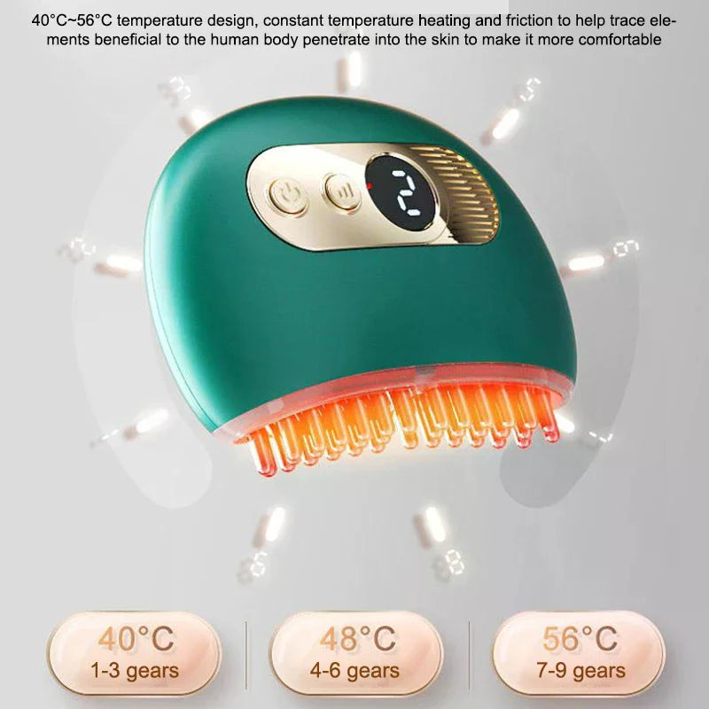 Household Handheld Massage Brush Electric Massager Body Relaxation Shaping Heating Meridian Scraping Brush Lymphatic Drainage