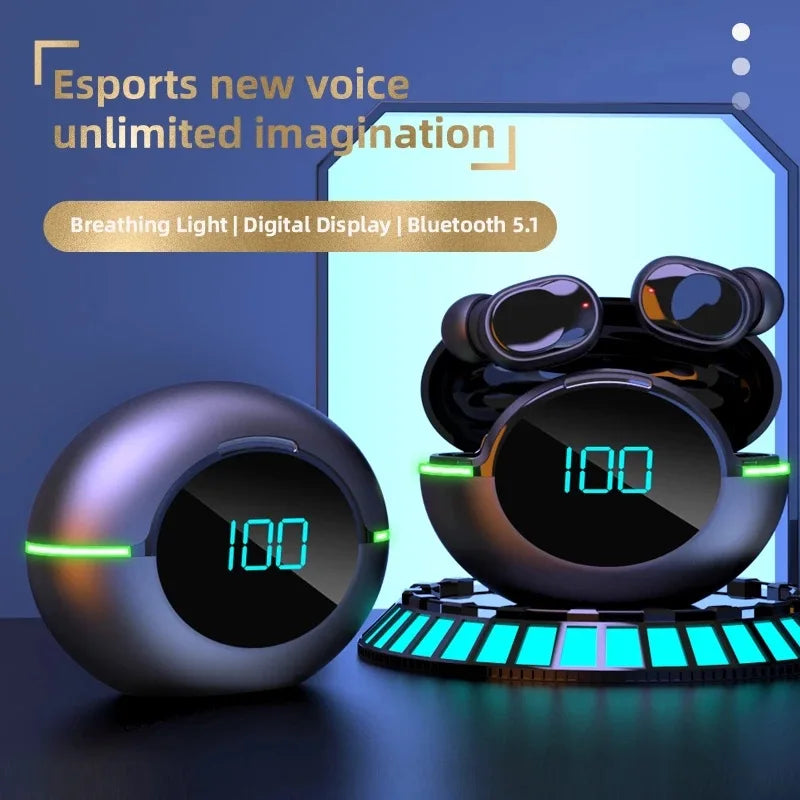 Y80 TWS Wireless Earphones — Bluetooth 5.1 | Active Noise Reduction | Digital Display | Charging Case