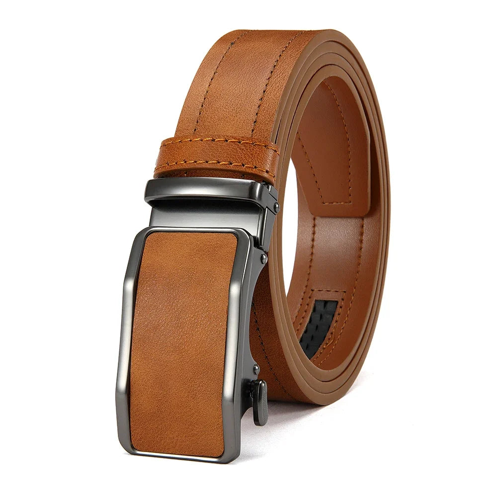 Men's Ratchet Automatic Buckle Leather Belt