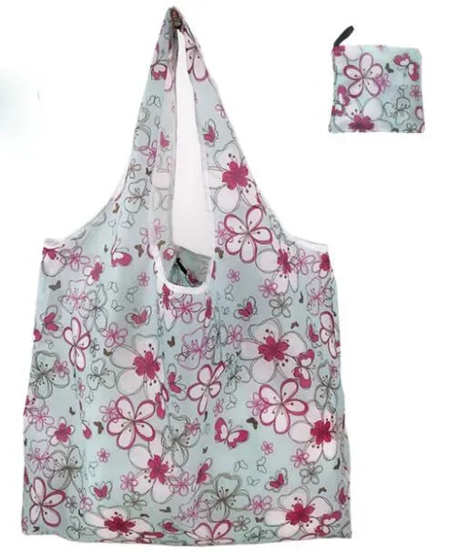 Foldable Large Shopping Storage Bags for Groceries Recyclable Grocery Tote Pouch Eco-Friendly Heavy Duty Washable Shopper Bag