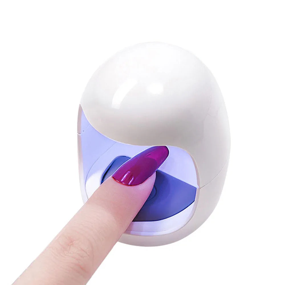 Mini Eggshell LED Nail Lamp - Portable USB Gel Polish Dryer