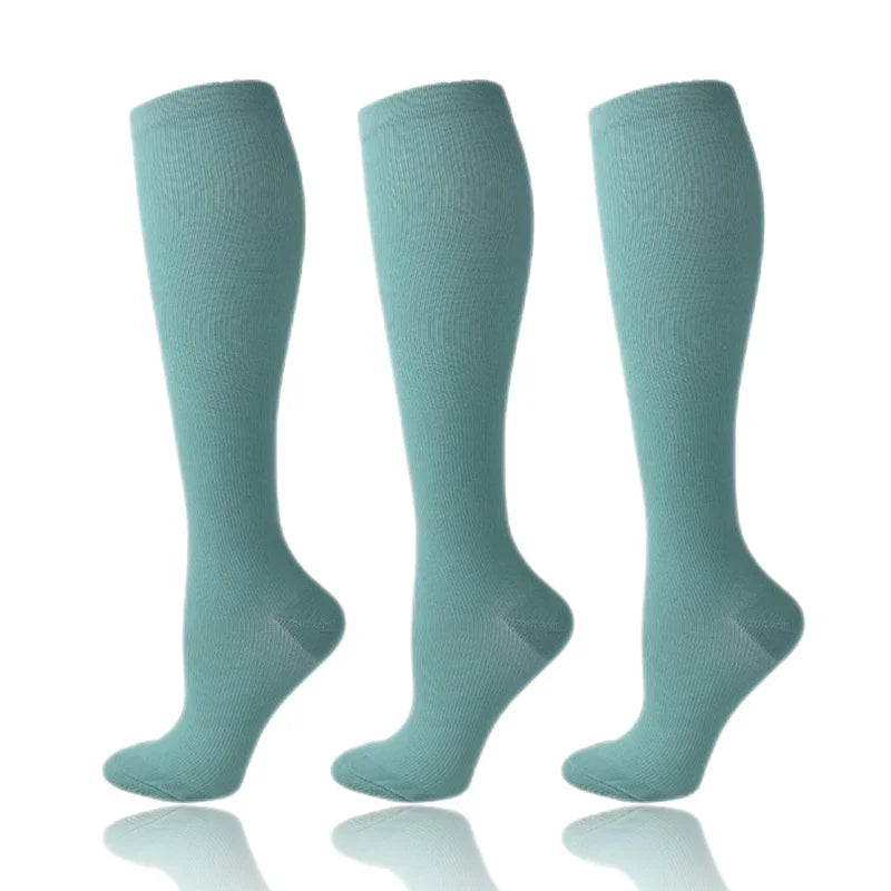 3-Pack Knee High Compression Socks 30mmHg - Sports, Medical & Travel