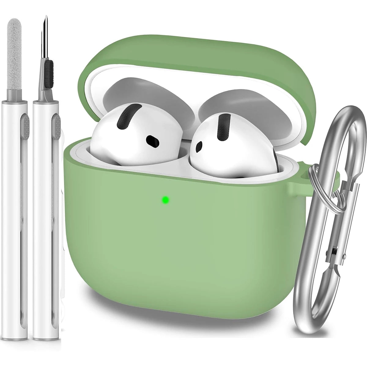AirPods 4 Case (2024) - Military Grade Silicone with Keychain, 12 Colors
