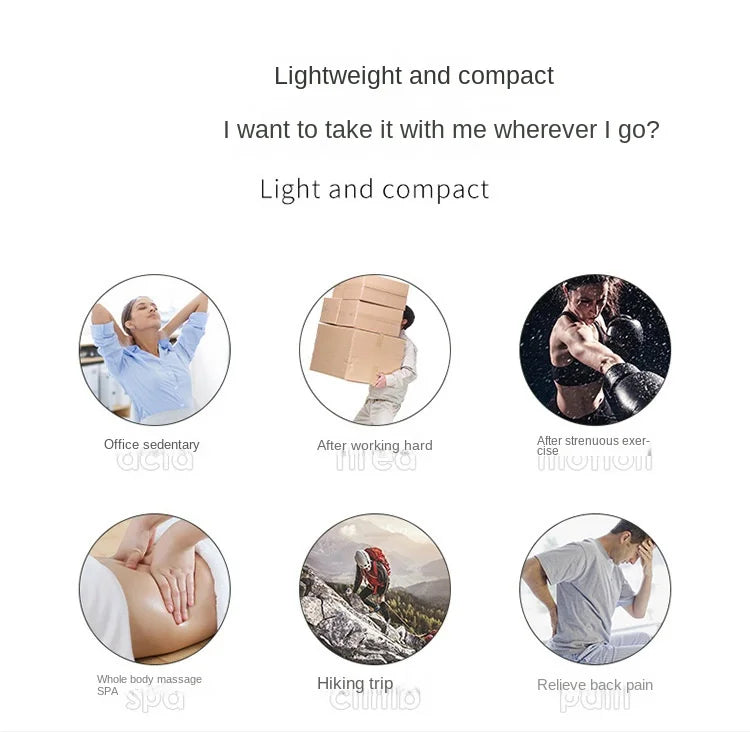 Handheld Deep Muscle Massage Gun | 6 Modes & 6 Speeds | Compact Design for Body, Back & Neck
