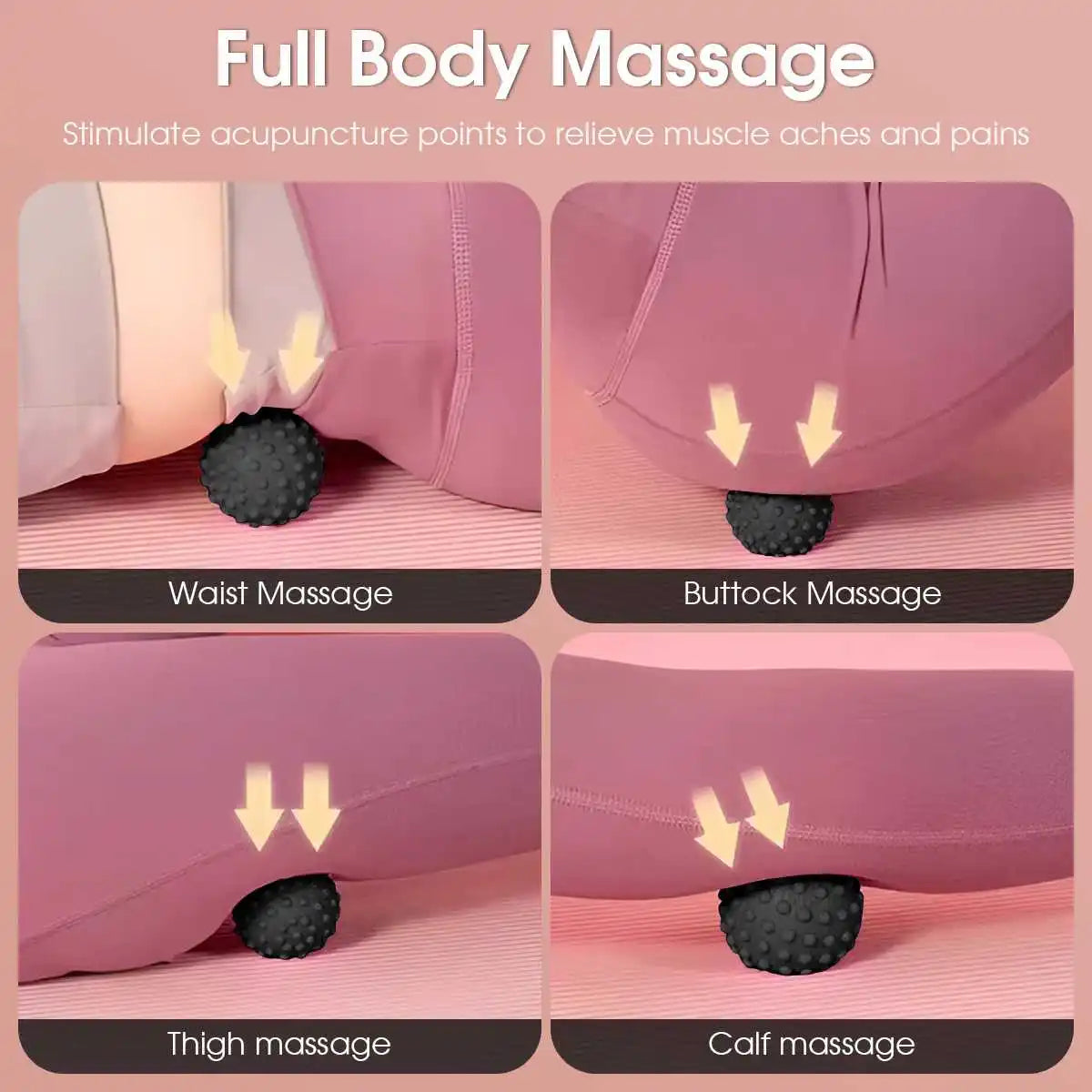 TPE Fascia Massage Ball — Handheld Roller for Leg, Foot & Muscle Relief
