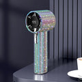 Elegant Diamond Glitter Handheld Fan with Long Battery Life