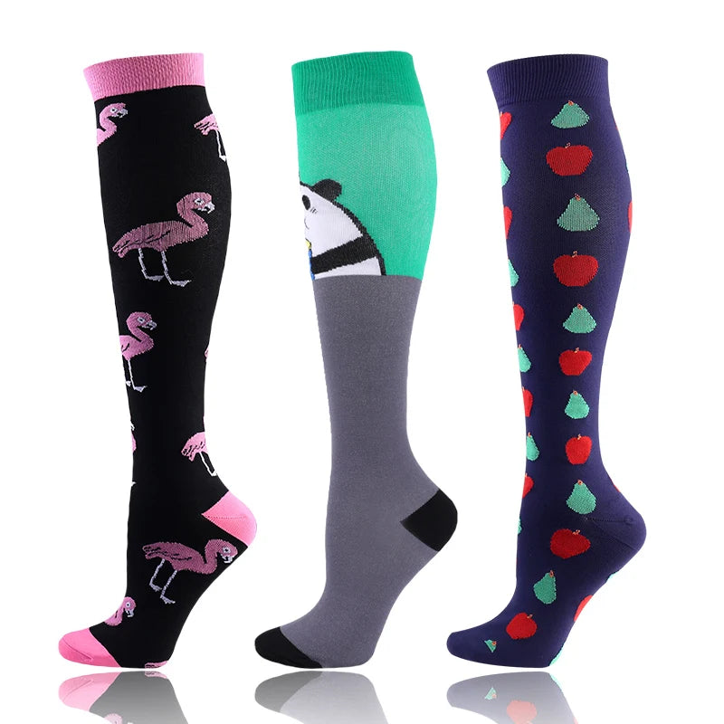 3-Pack Knee High Compression Socks 30mmHg - Sports, Medical & Travel