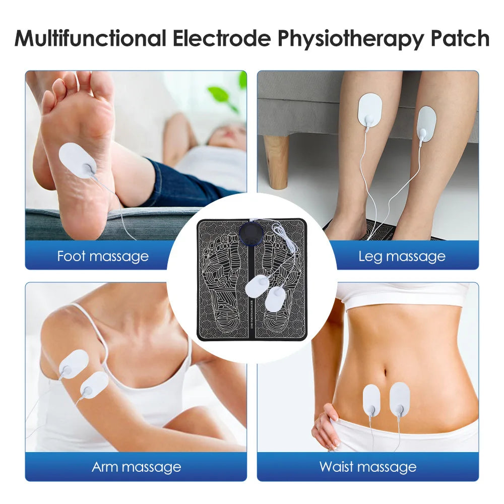 CAMMUO EMS Foot Massager Pad | 8 Modes, 19 Levels, Wireless Remote — Just 15 Min a Day