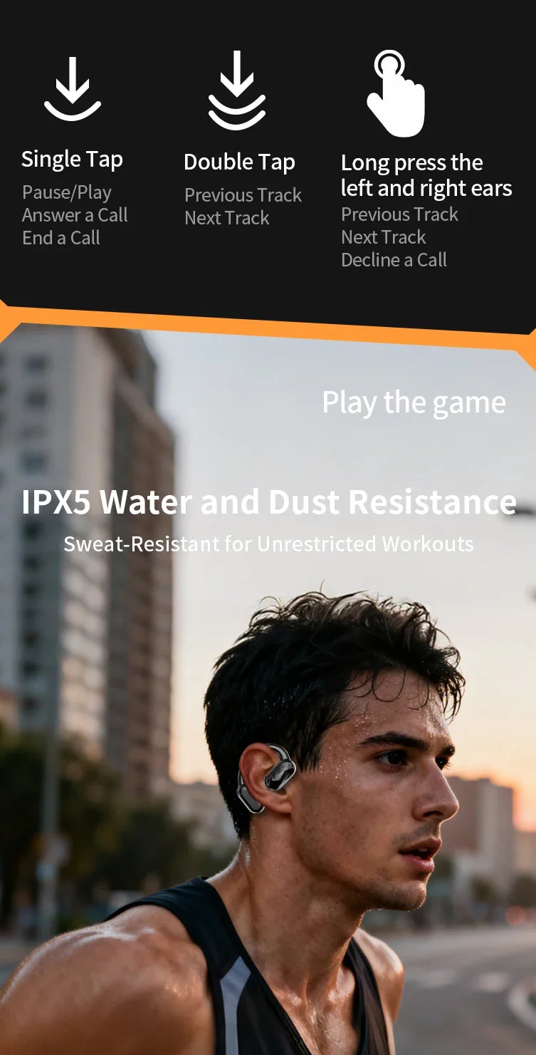 Languages Real Time AI Translator Earbuds Bluetooth 5.4 TWS Wireless Headphones HiFi Sound Headset Open Ear OWS Earphone