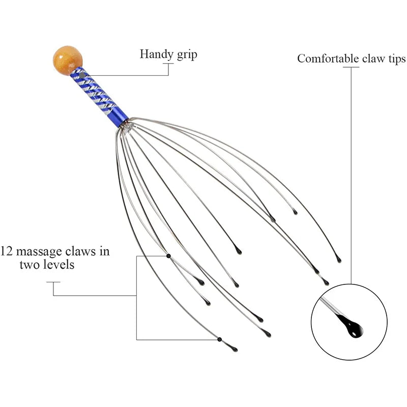 Octopus Scalp Head Massager — Stress Relief & Tension Release