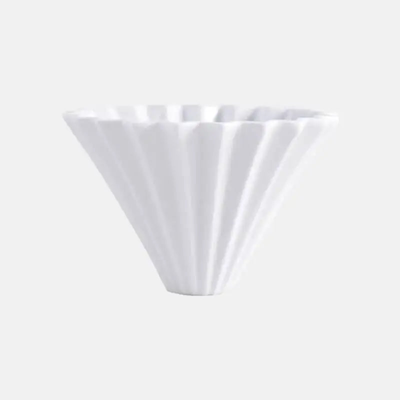 Ceramic Origami Pour-Over Coffee Dripper - Flower Shape Filter Cup