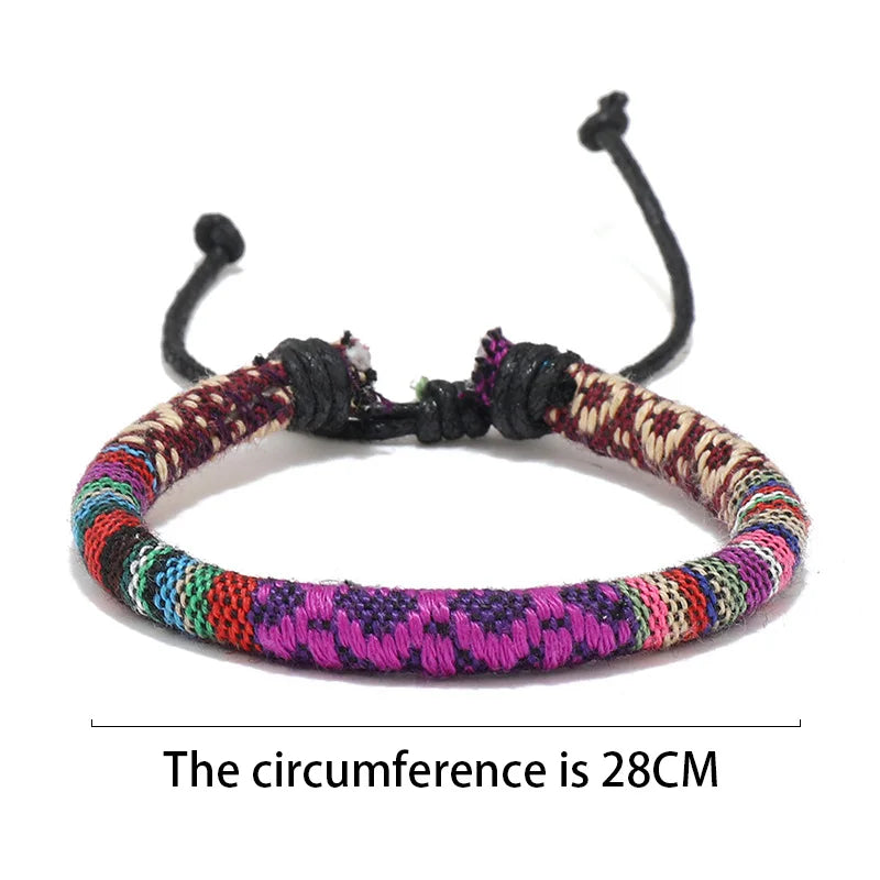12-Piece Bohemian Bracelet Set – Adjustable Ethnic Style Bracelets for Women & Men