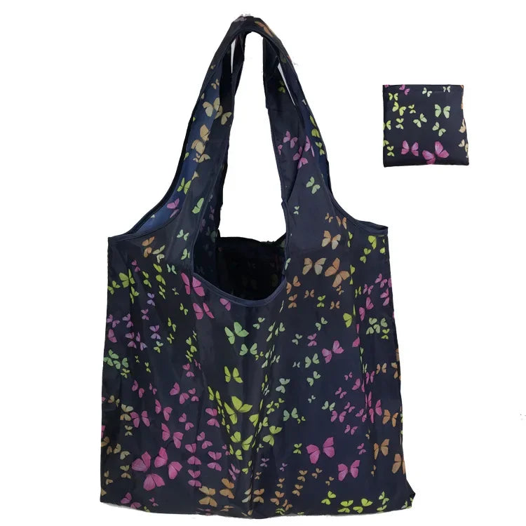 Foldable Large Shopping Storage Bags for Groceries Recyclable Grocery Tote Pouch Eco-Friendly Heavy Duty Washable Shopper Bag