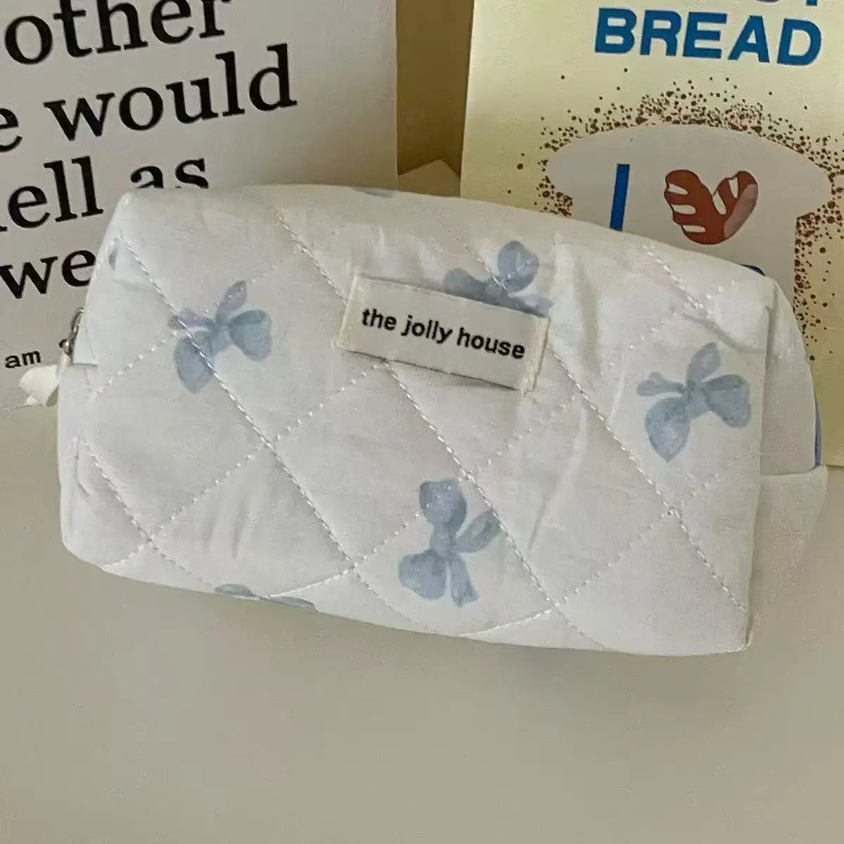 Large Capacity Bow Print Makeup Bag