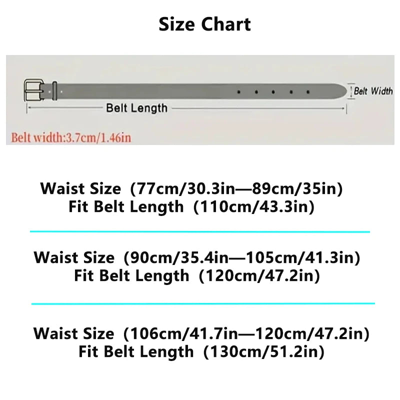 Men's Light Luxury PU Leather Pin Buckle Belt