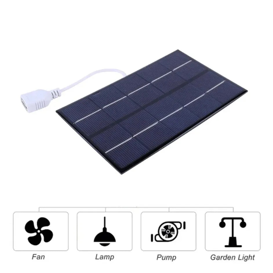 Portable Solar Panel USB Charger - Waterproof for Hiking & Camping