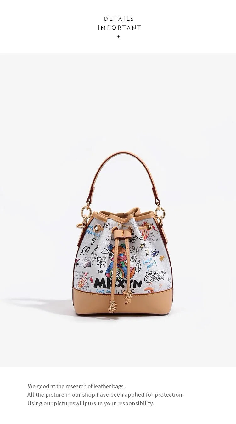 Women's Graffiti Bucket Bag