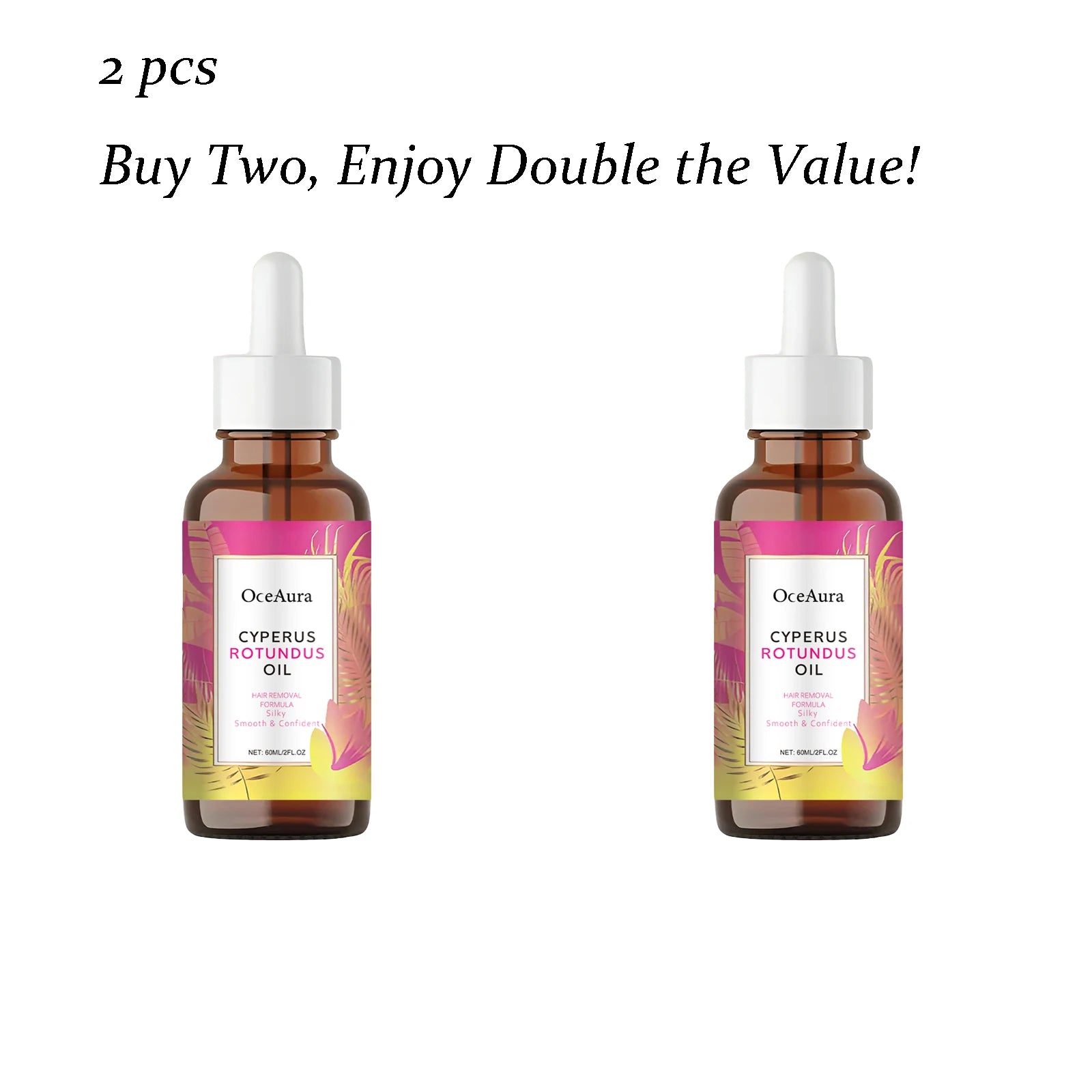 Oceaura Hair Removal Care Oil | Jojoba & Aloe | Soothing, Moisturizing & Pore-Minimizing | 60ml