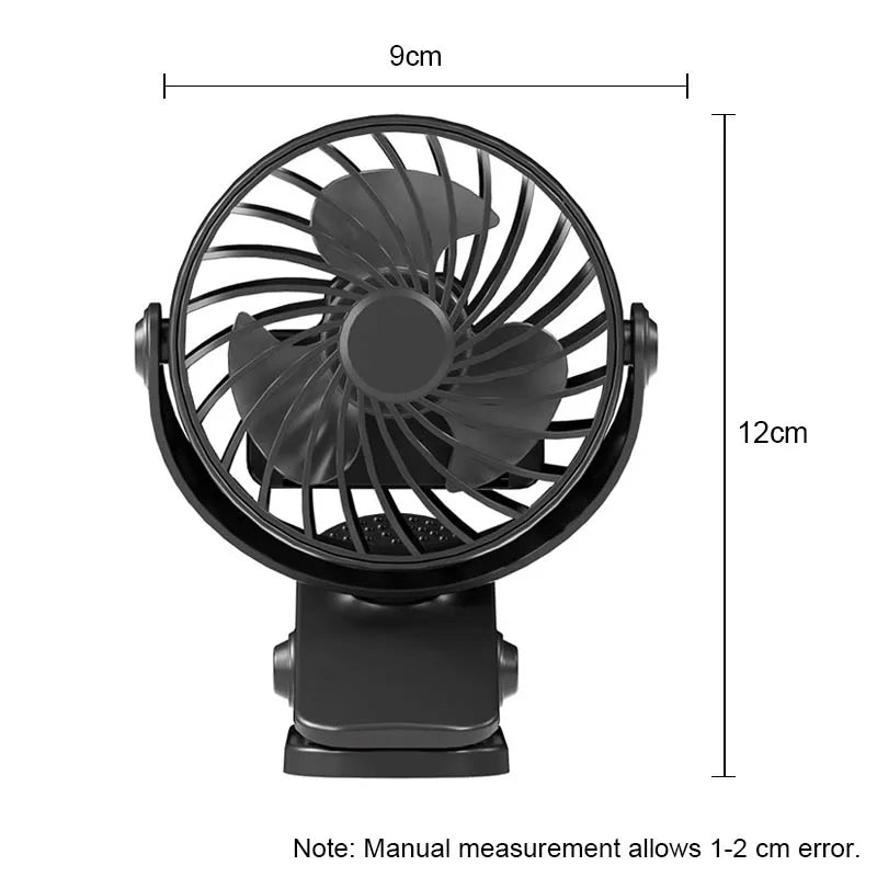 720° Rotating Clip Fan with Night Light