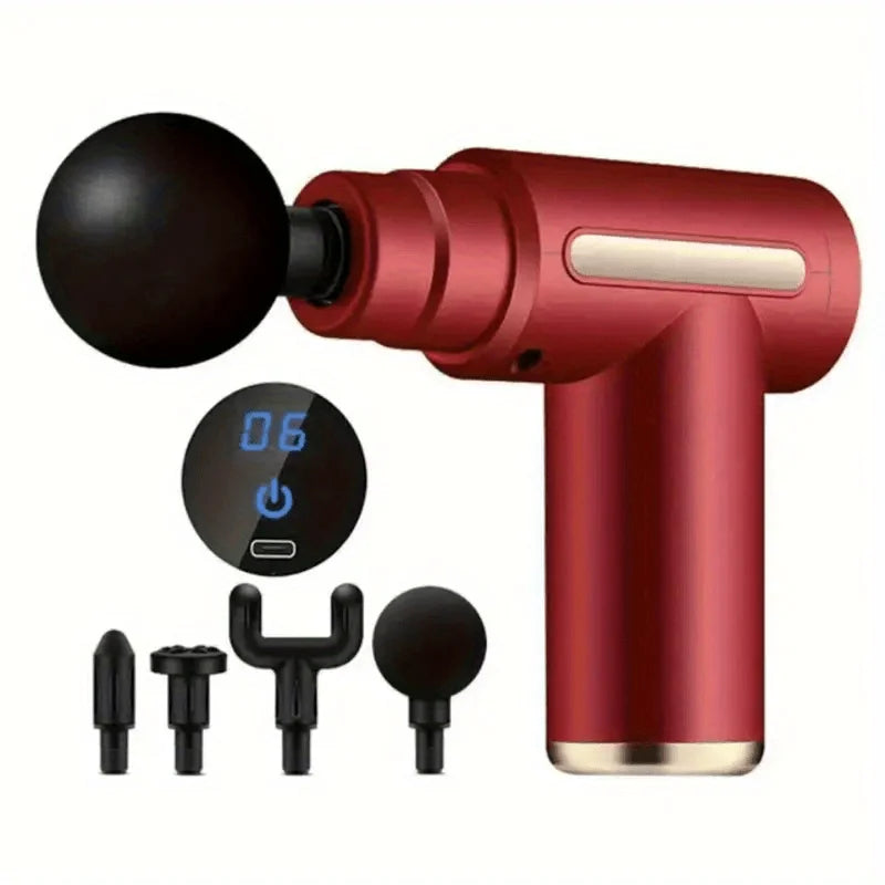 Handheld Deep Muscle Massage Gun | 6 Modes & 6 Speeds | Compact Design for Body, Back & Neck