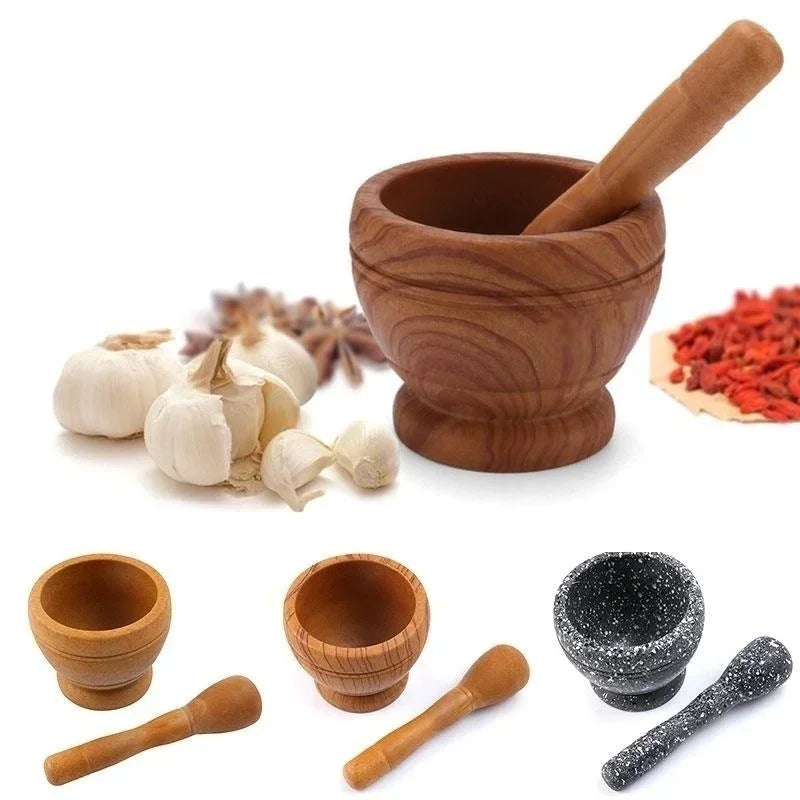 Resin Mortar & Pestle Set – Herb, Spice & Garlic Grinder for Home & Restaurant Kitchens