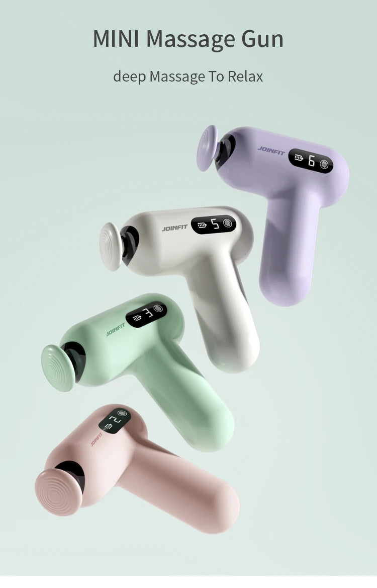 Deep Tissue Percussion Massage Gun — 6-Speed with 4 Massage Heads