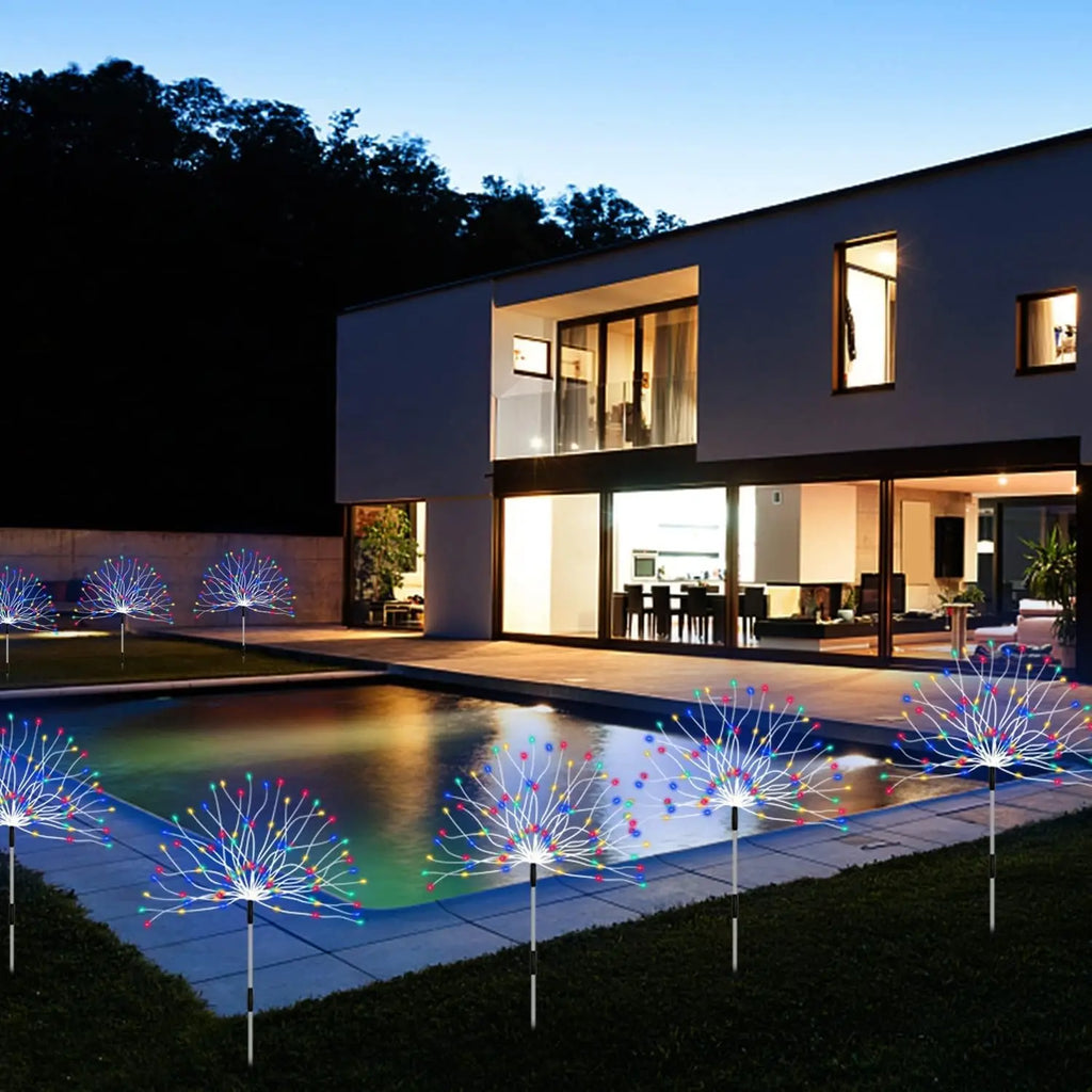 Solar Powered Outdoor String Lights - 150 LED, 8 Modes, Waterproof