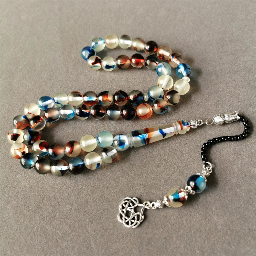 Arabic Misbaha 10MM 51 beads High quality resin glow in dark rosary bead muslim gifts kehribar islamic jewelry Eid Mubarak