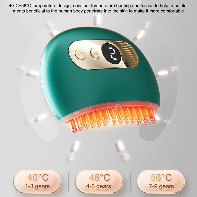 Household Handheld Massage Brush Electric Massager Body Relaxation Shaping Heating Meridian Scraping Brush Lymphatic Drainage