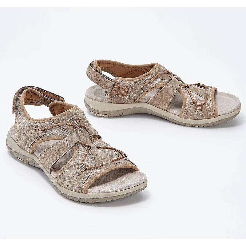 Women's Hollow-Out Drawstring Beach Sandals