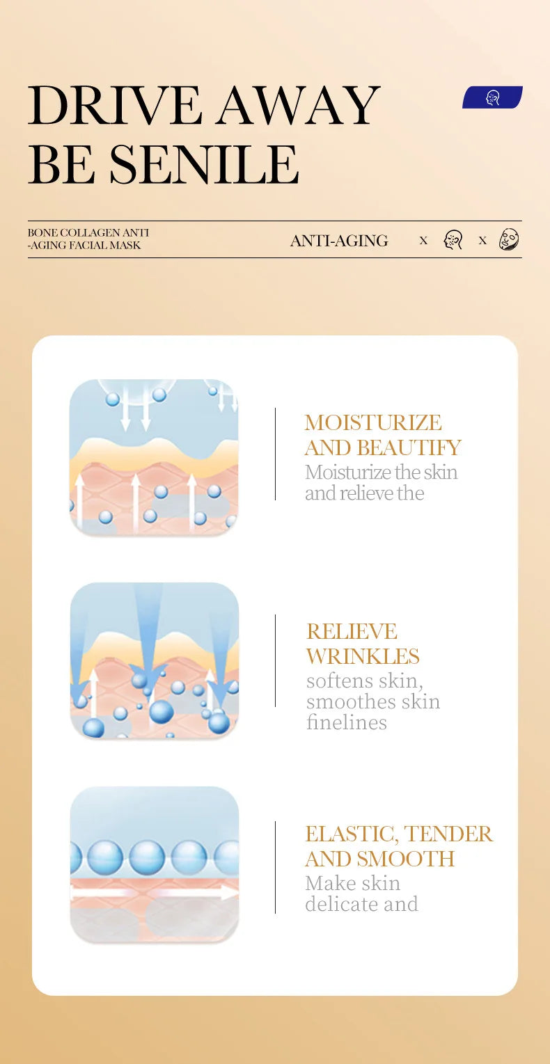 SADOER 20-Piece Snail Collagen & Hyaluronic Acid Sheet Mask Set - Korean Skincare