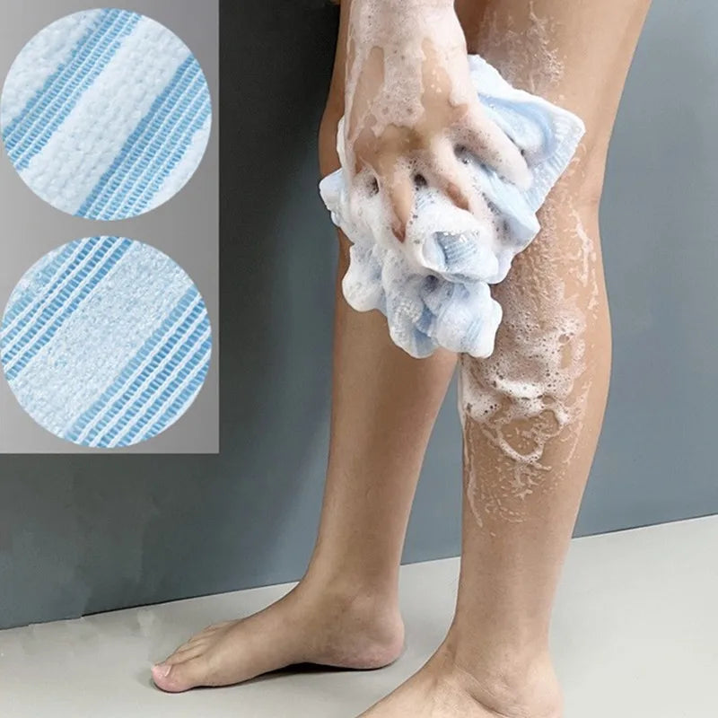 Japanese Exfoliating Bath Towel - Extra Long Back Scrubber, Two-Sided, Antibacterial
