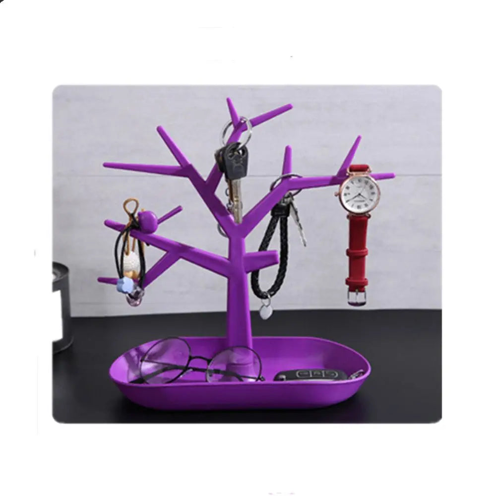 Bird Tree Key Holder & Jewelry Rack | Decorative Desktop Organizer for Living Room & Entryway