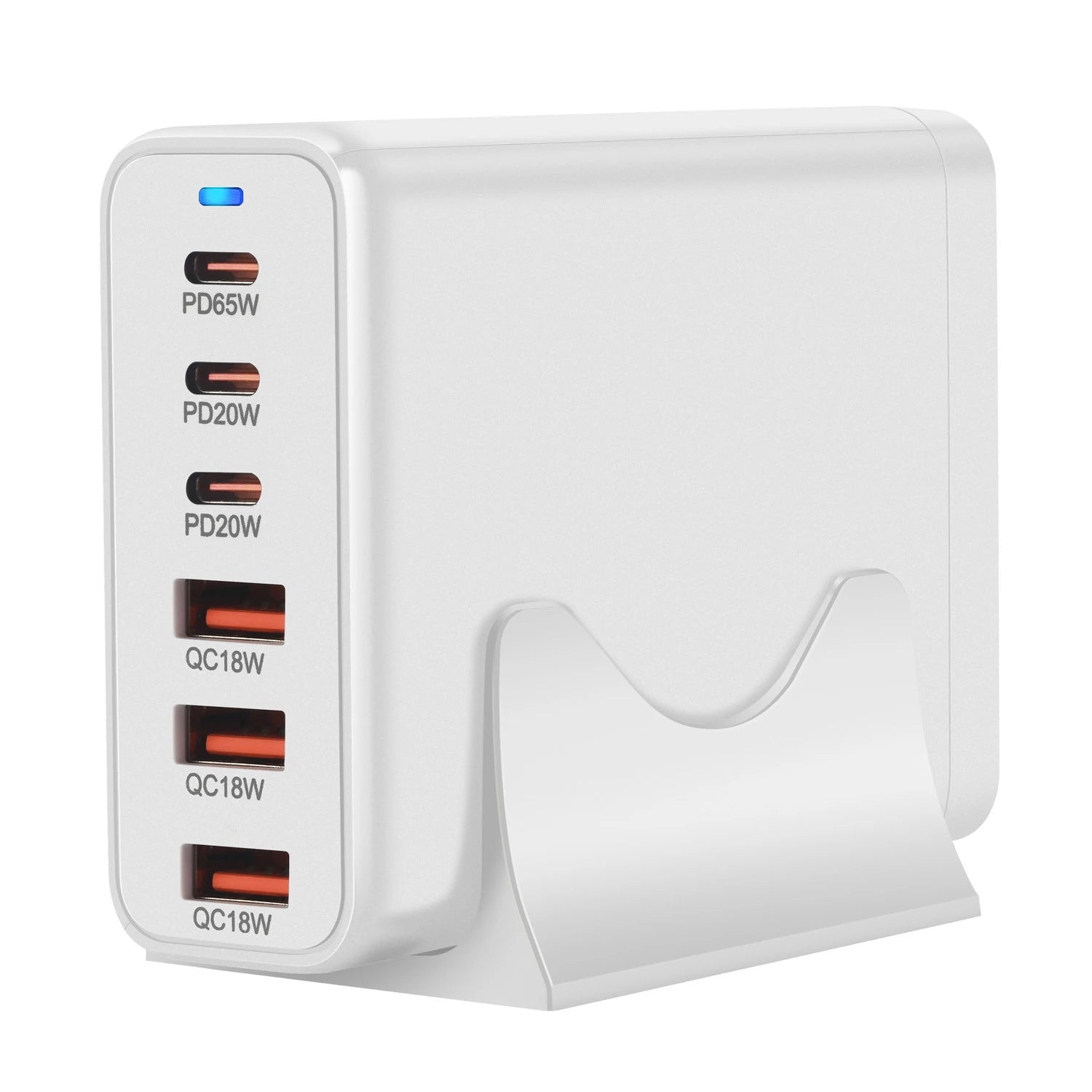 120W GaN 6-Port Charging Station — USB-C PD & USB-A Fast Charge Hub for iPhone, Samsung, Laptop & More
