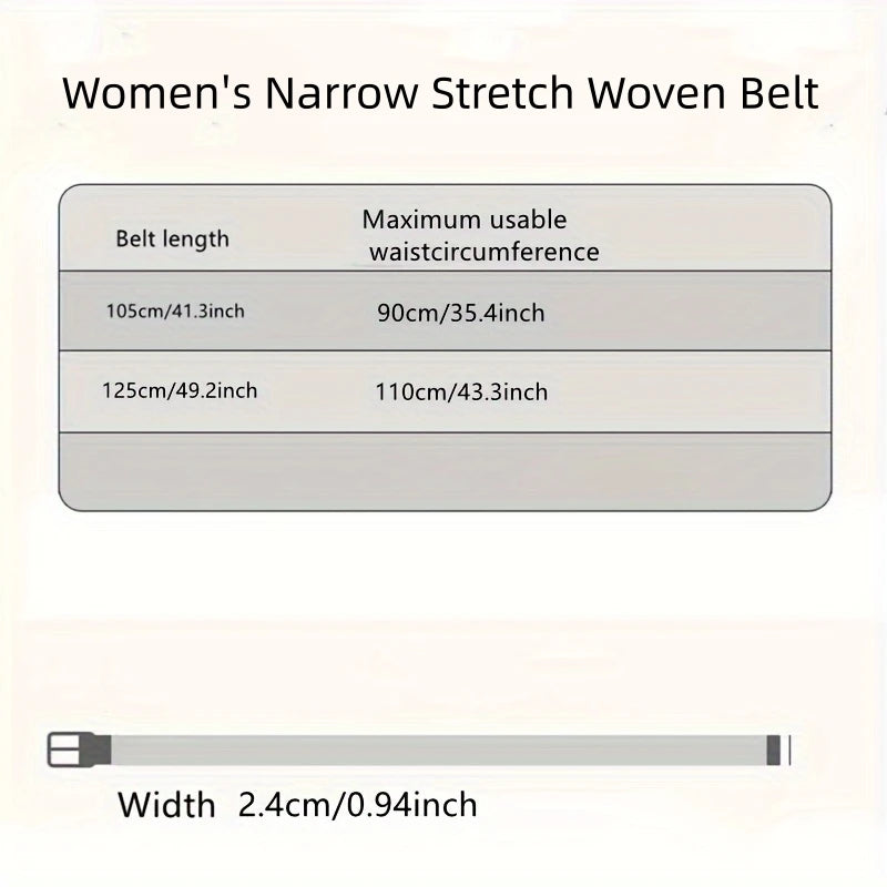 Elastic Knitted Woven Belt - Unisex Casual