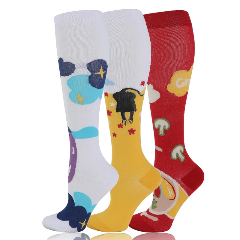 3-Pack Knee High Compression Socks 30mmHg - Sports, Medical & Travel