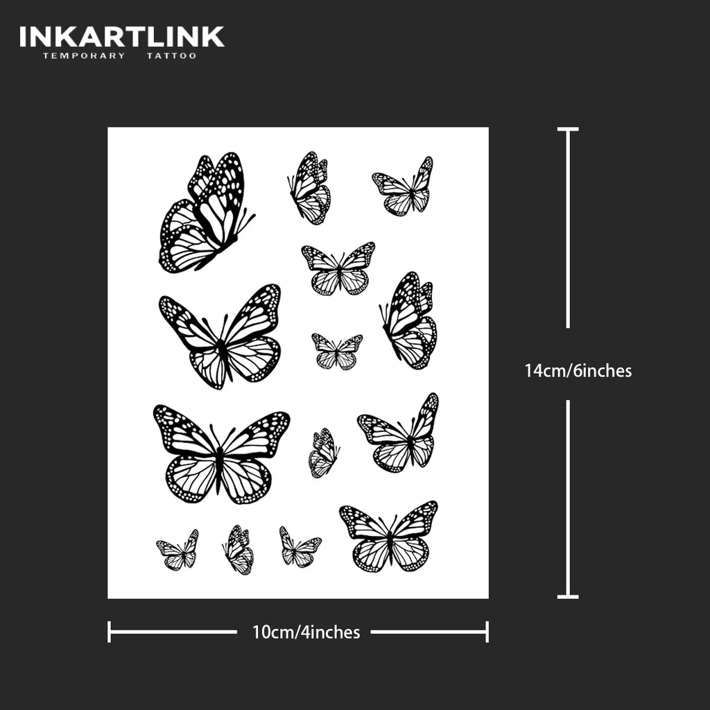 Butterfly Semi-Permanent Temporary Tattoo — Lasts Up to 15 Days | Waterproof | No Needles