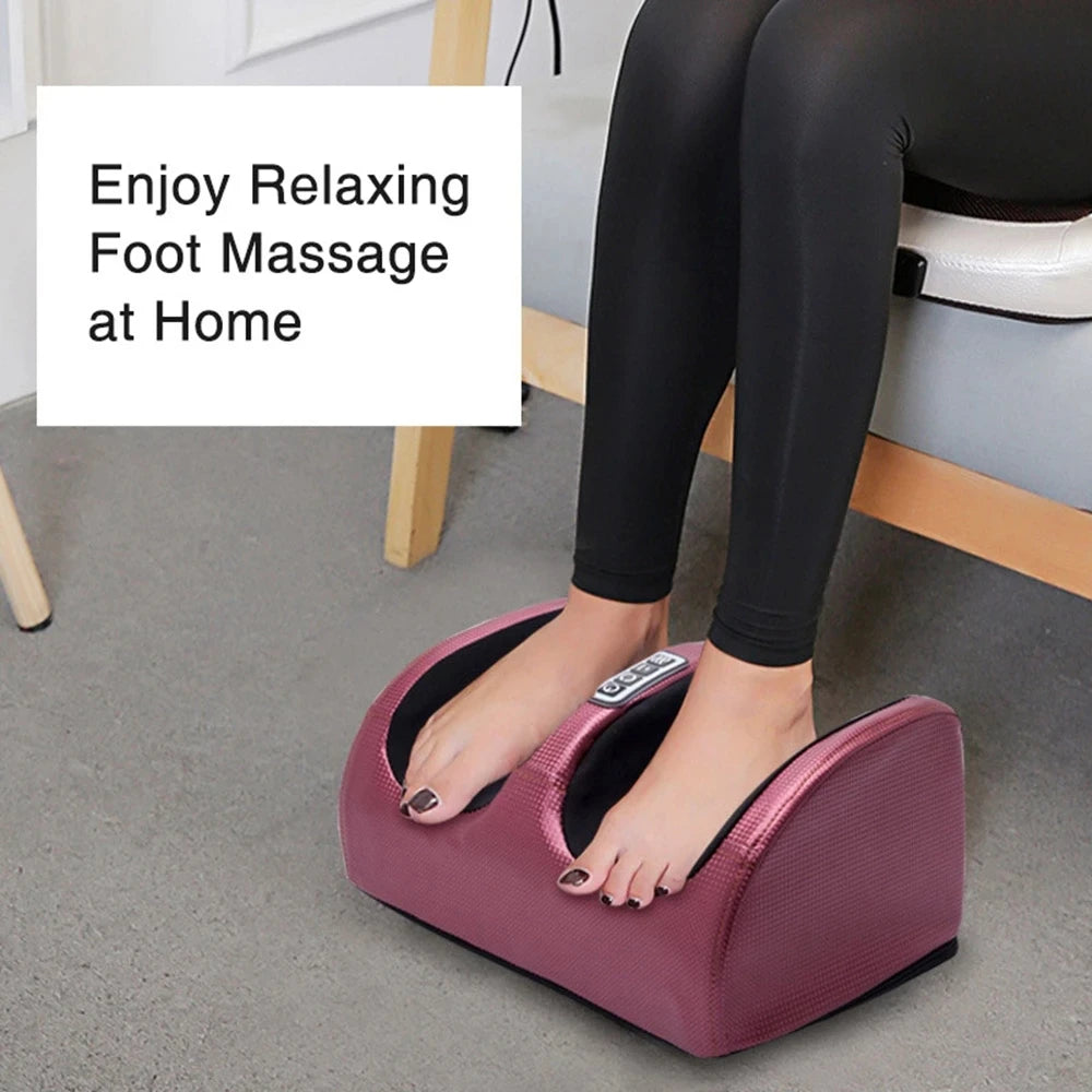 Electric Shiatsu Foot & Calf Massager with Heat | 12-Ball Kneading Relief