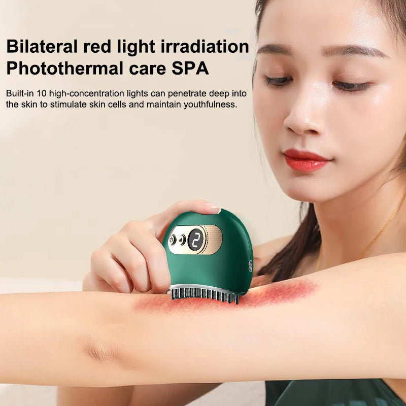 Household Handheld Massage Brush Electric Massager Body Relaxation Shaping Heating Meridian Scraping Brush Lymphatic Drainage