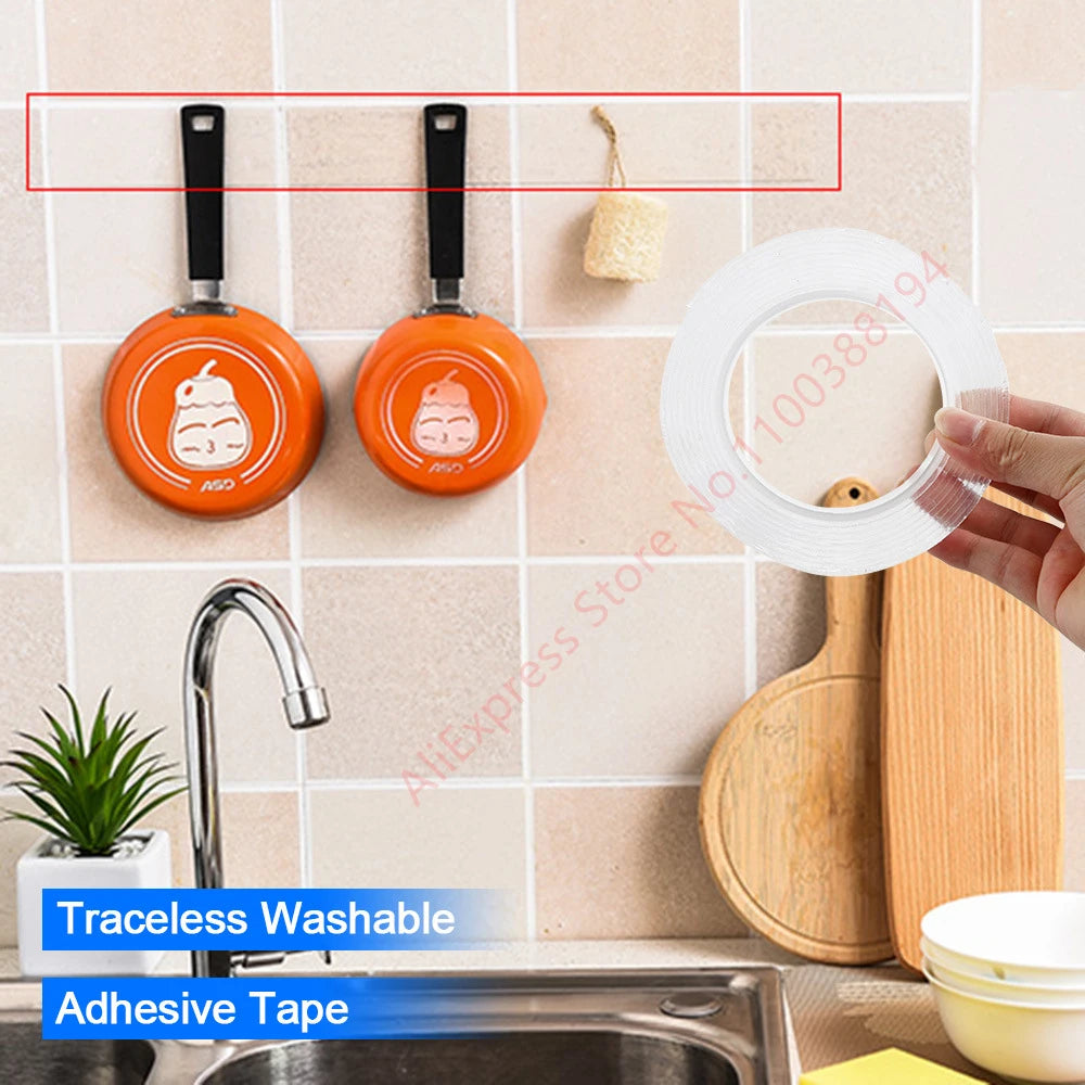 Nano Double-Sided Adhesive Tape – Waterproof, Reusable & Residue-Free | Home, Car & Office
